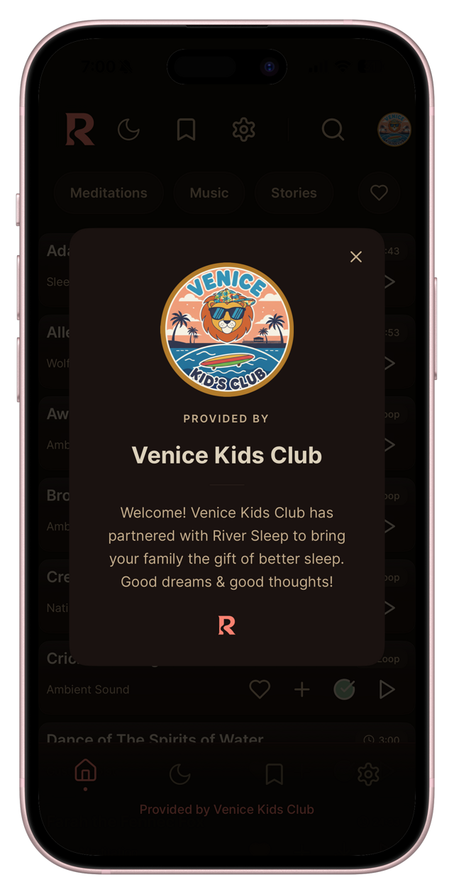 Partner welcome modal showing organization logo and branding